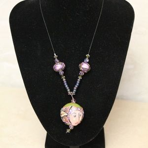 Purple Painted Lady Jewelry Set (wb1006)